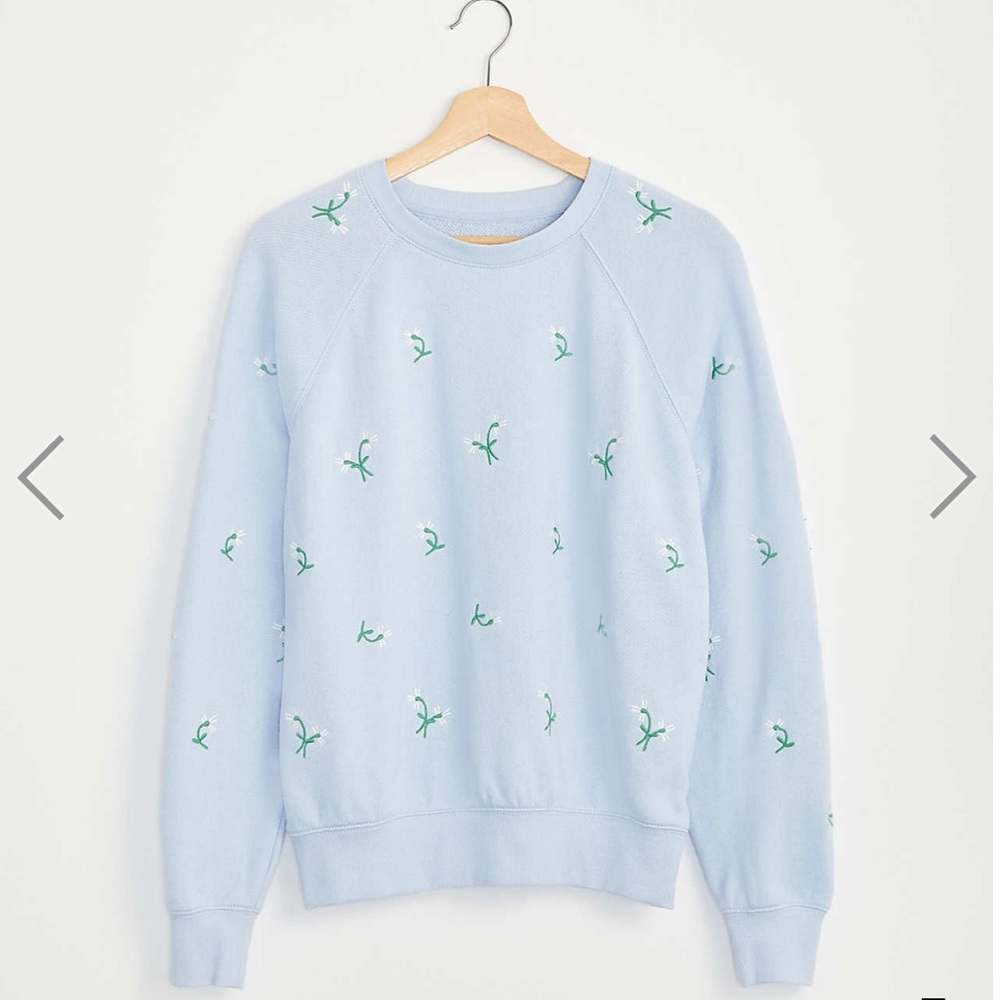 Lou & Grey Daisy Terry Sweatshirt Brand New